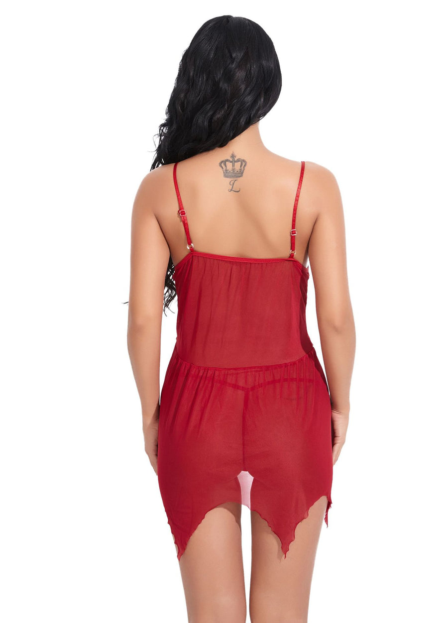 Lyrafeya Lace Mesh Slip Dress for Women