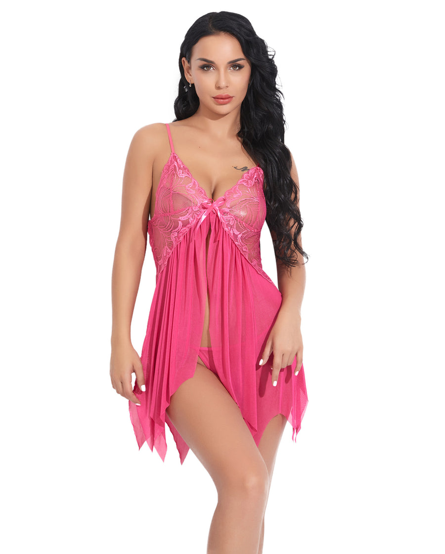 Lyrafeya Lace Mesh Slip Dress for Women