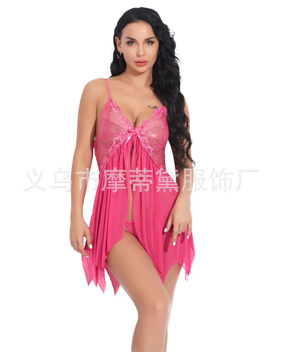 Lyrafeya Lace Mesh Slip Dress for Women