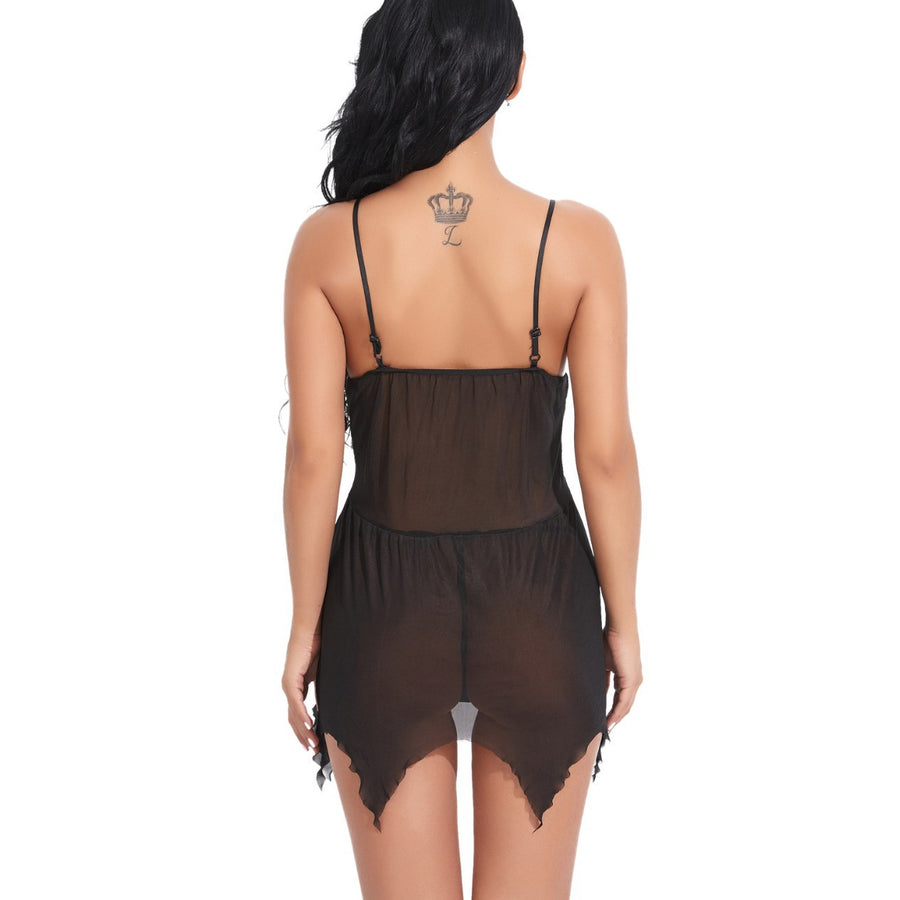 Lyrafeya Lace Mesh Slip Dress for Women