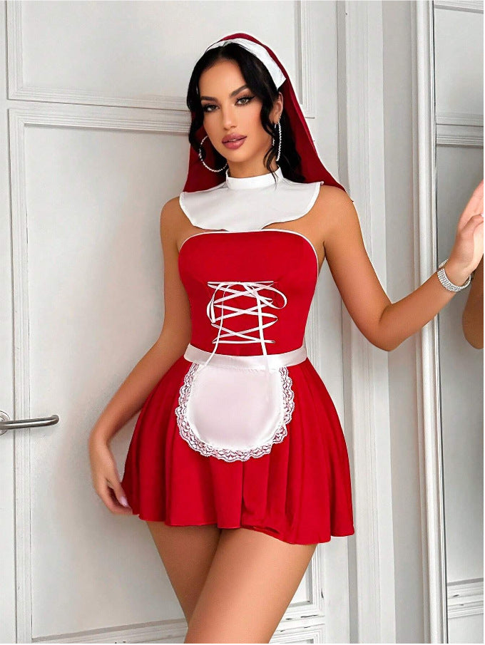 Lyrafeya French Maid Costume Set for Women