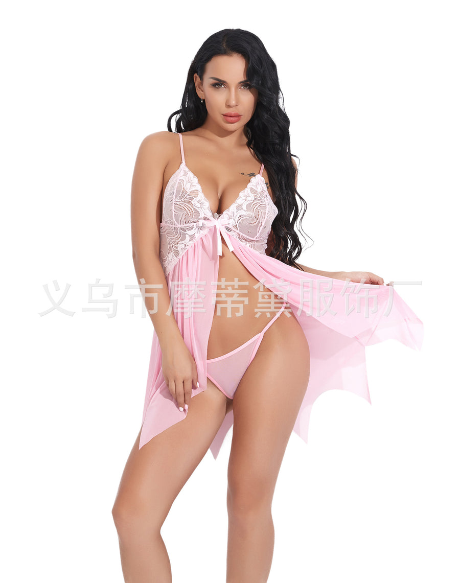 Lyrafeya Lace Mesh Slip Dress for Women