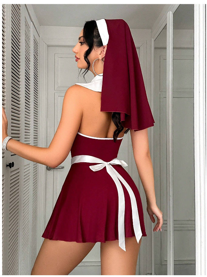 Lyrafeya French Maid Costume Set for Women