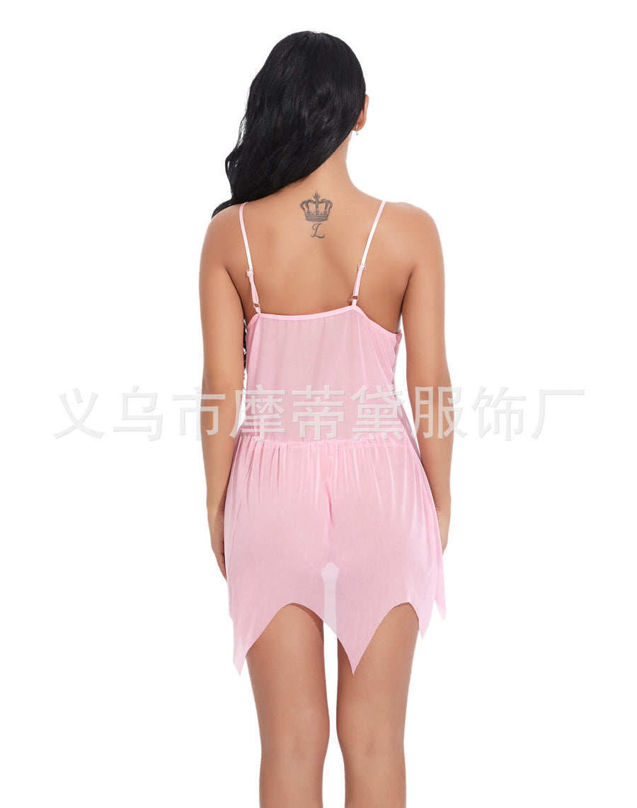 Lyrafeya Lace Mesh Slip Dress for Women