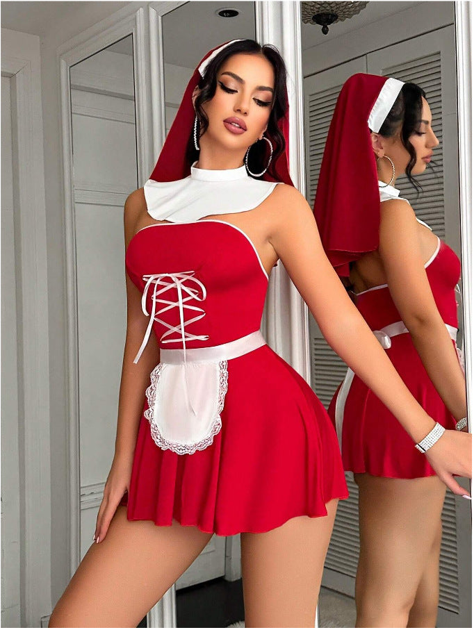 Lyrafeya French Maid Costume Set for Women