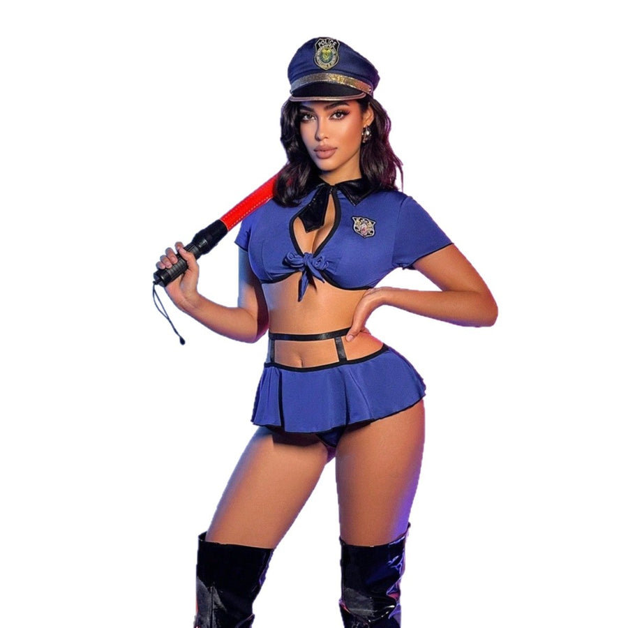 Lyrafeya Cutout Officer Costume Set for Women