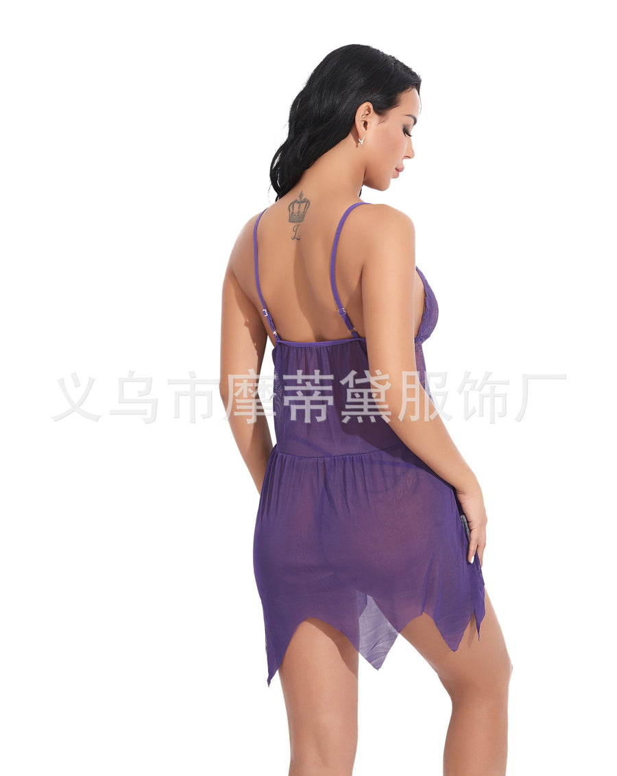 Lyrafeya Lace Mesh Slip Dress for Women