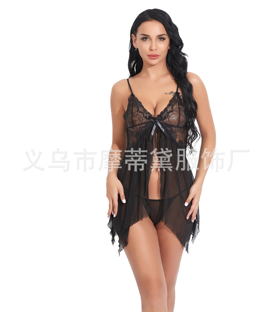 Lyrafeya Lace Mesh Slip Dress for Women