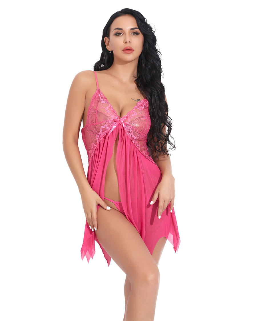 Lyrafeya Lace Mesh Slip Dress for Women