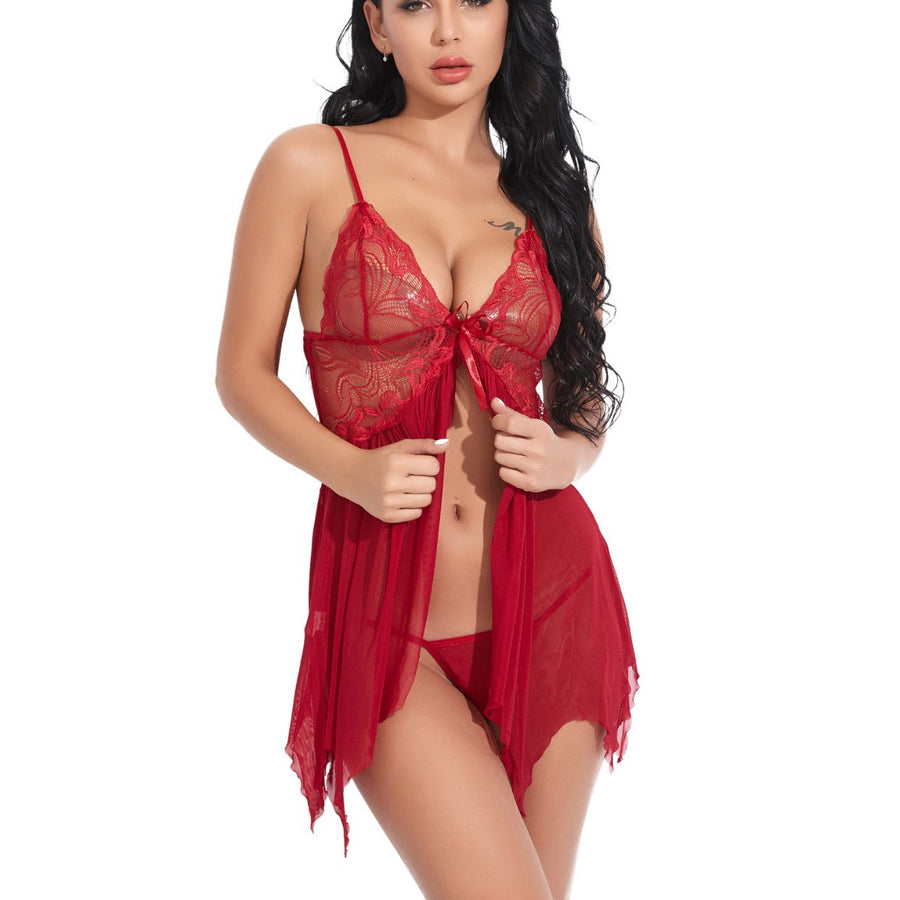 Lyrafeya Lace Mesh Slip Dress for Women
