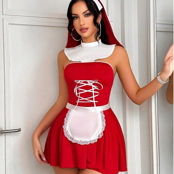 Lyrafeya French Maid Costume Set for Women